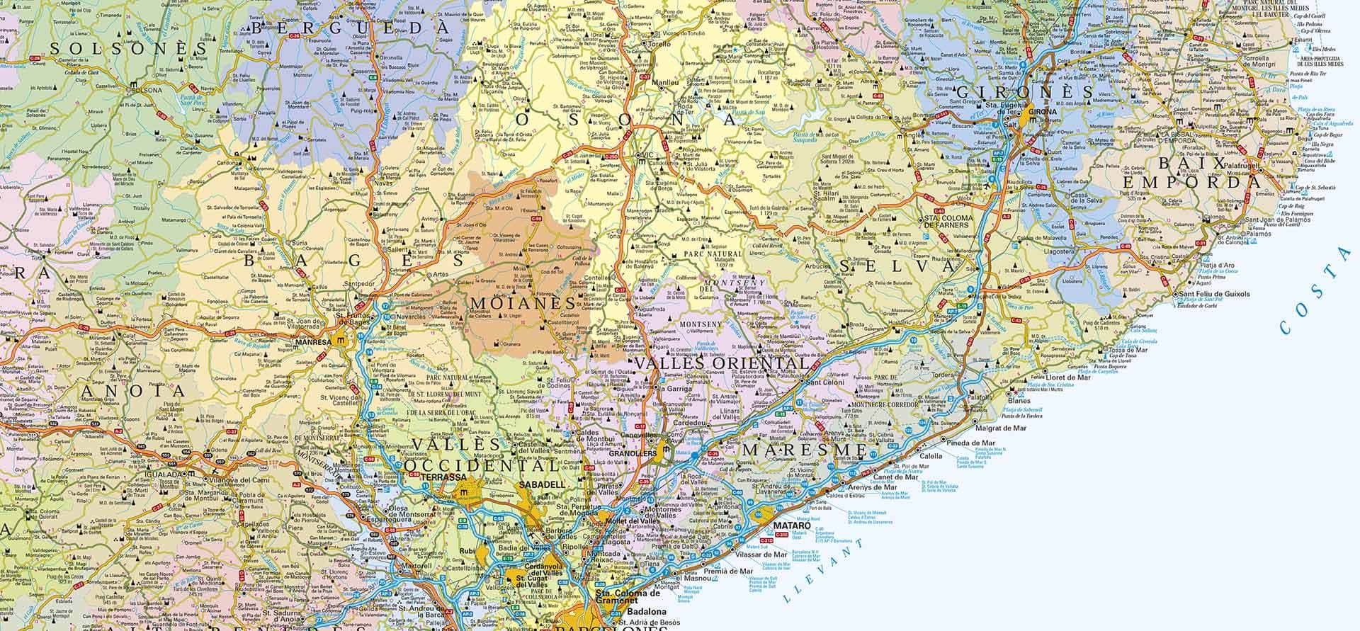 mapa catalunya mapes de catalunya